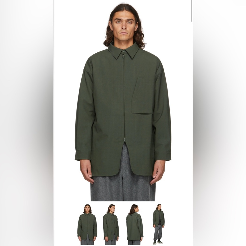 Y-3 Green Ripstop Zip Shirt
by Y-3